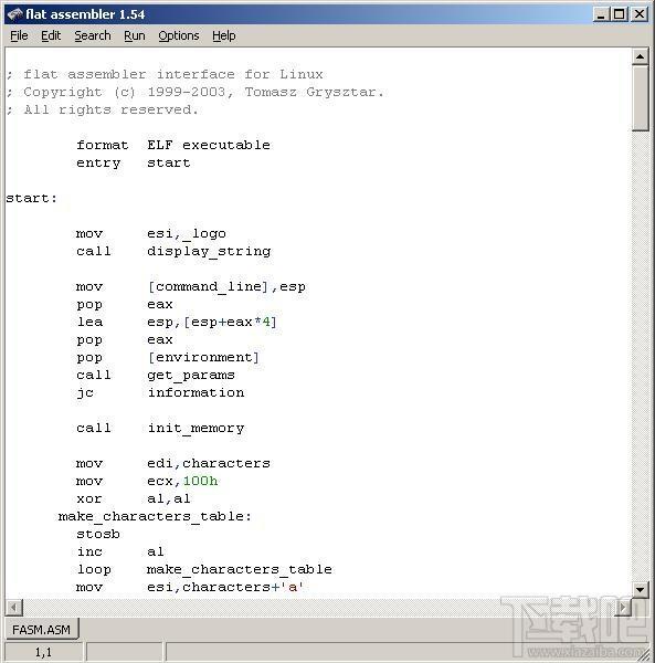 Flat Assembler,Flat Assembler下载,Flat Assembler绿色版,汇编工具